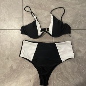 Black and white bikini